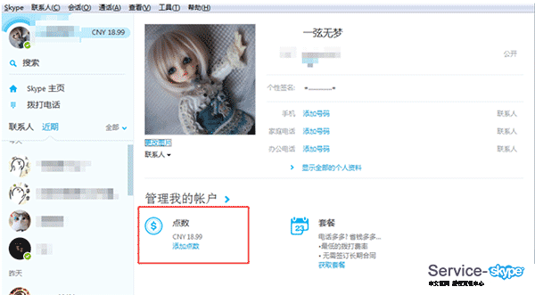 如何查詢我的skype點卡到賬情況、呼叫記錄及賬戶余額？